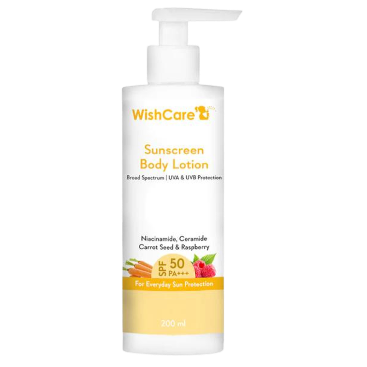 Wishcare SPF 50 Sunscreen Body Lotion - Broad Spectrum - UVA & UVB Protection With No White Cast
