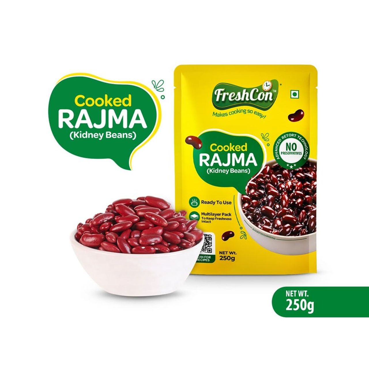 Freshcon Cooked Rajma | Kindney Beans