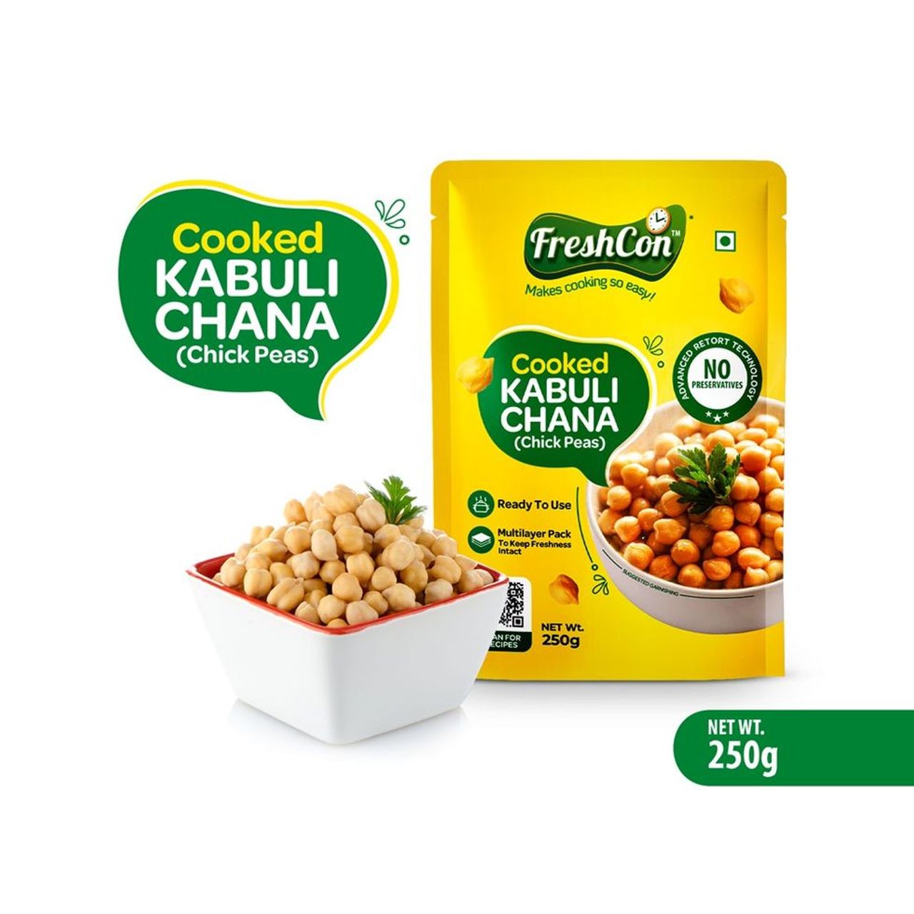 Freshcon Cooked Kabuli Chana | Chickpeas