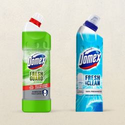 Domex Toilet Cleaner Liquid, Lime Fresh(1l) & Domex Toilet Cleaner ...
