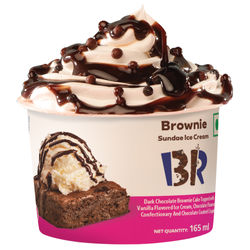Baskin Robbins Brownie Sundae Ice Cream Cup 165 ml - Buy online at ₹125 ...