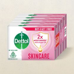 Dettol Skincare Bath Soap - Moisturising Bathing Soaps With Argan Oil ...