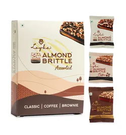 Loyka Almond Brittle Assorted (Classic,Coffee, Brownie) 204g Box 12 ...