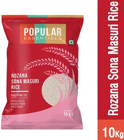 Popular Essentials Rozana Sona Masuri Raw Rice 10 Kg - Buy Online At ...