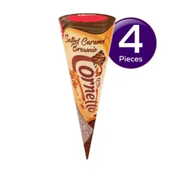 Kwality Wall's Cornetto Salted Caramel Brownie 110 ml Combo 4 Pieces ...