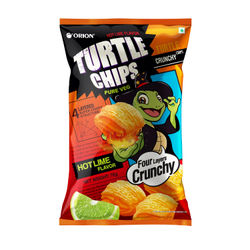 Orion Turtle Chips - Hot Lime (100% veg) 70 g - Buy online at ₹48 near me