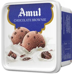 Amul Chocolate Brownie Ice Cream 1 l - Buy online at ₹230 near me