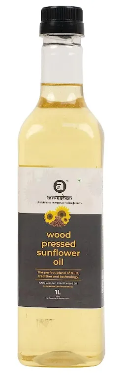 Anveshan Wood Cold Pressed Sunflower Oil 1 L - Buy Online At ₹362 Near Me