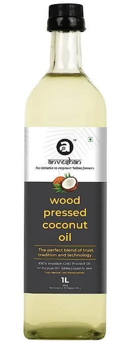 Anveshan Wood Cold Pressed Coconut Oil 1 L - Buy Online At ₹470 Near Me