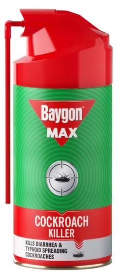 Baygon Max Cockroach Killer Spray, Kills Diarrhea And Typhoid Spreading