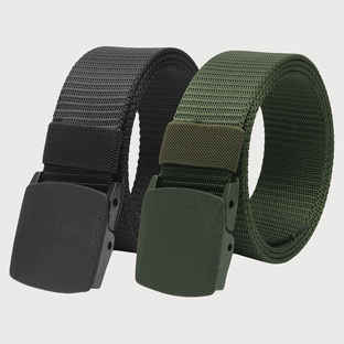 Buy Zoro Men's Solid Nylon Belt | Black - Free Size Online - Price