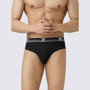 Buy XYXX Men's Cotton Solid Briefs, Pack of 1, Jet Black| L Online