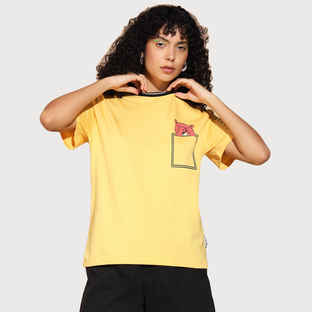 Buy Tokyo Talkies Women's V-Neck T-shirt | Orange - M Online