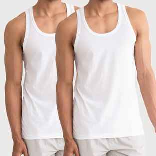 Buy Lux Cozi Ultra Soft Pure Cotton Round Neck Vest | White | S