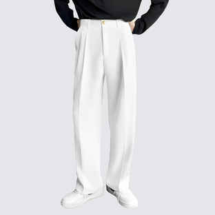 Buy FTX Men's Relaxed Fit Lycra Blend Korean Trouser | White - 34