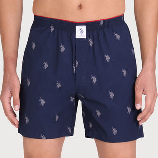 Buy Springman Solid Blue Shorts With Elastic & Drawstring
