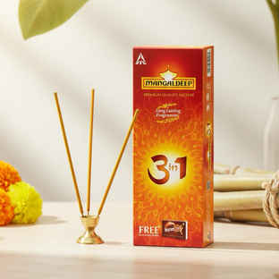 3 In 1 Incense Sticks / Agarbatti - Charcoal Free With Long