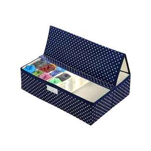 Kuber IndUStries Polka Dots Design 6 Piece Non Woven Fabric Saree Cover