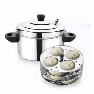 Buy Crystal Stainless Steel Idli Cooker (Dlx) 4 Plates Induction