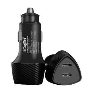 ZEXMTE Motorfiets USB-oplader, 6,8 A, snel opladen, 3.0, dual USB, motorfiets telefoon oplader met voltmeter en aan/uit-schakelaar, waterdichte snelscheider, SAE naar USB-adapter voor telefoon