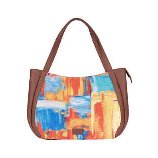 Buy Zouk Women's Vegan Leather 13.6 L Double Handle Handbag