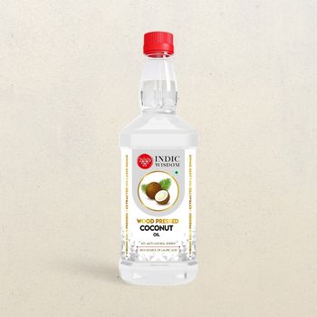 Indic Wisdom Wood Pressed Virgin Coconut Oil | Cold Pressed - Extracted on Wooden Churner