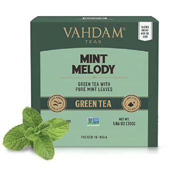 Vahdam Organic Mint Melody Green - Aids Digestion Refreshing Tea