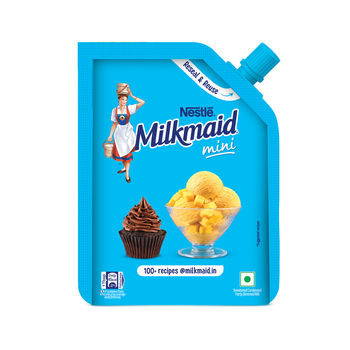 Nestle Milkmaid Mini | Sweetened Liquid Condensed Milk | No Artificial Preservatives | Easy Pour Pack