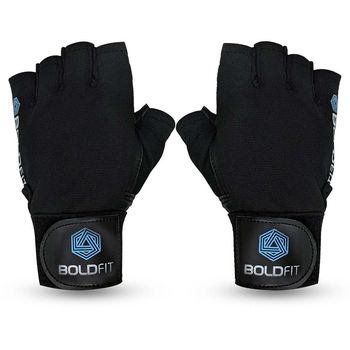 Boldfit Gym Gloves For Men With Wrist Support For Exercise Cycling Bike Sports - Medium