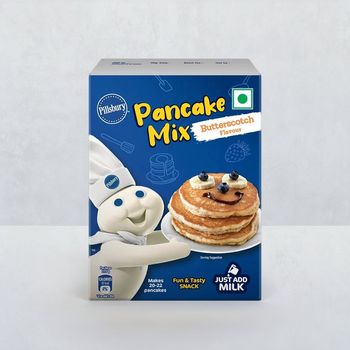 Pillsbury Butterscotch Flavour Pancake Mix 2-Minute Pancake Mix For Kids No-Preservatives