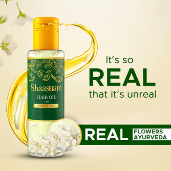 Shaastram Jasmine & Amla Ayurvedic hair oil for straighter hair