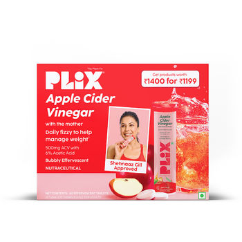 Plix Apple Cider Vinegar With Mother, Acv For Weight Loss & Gut Health Apple