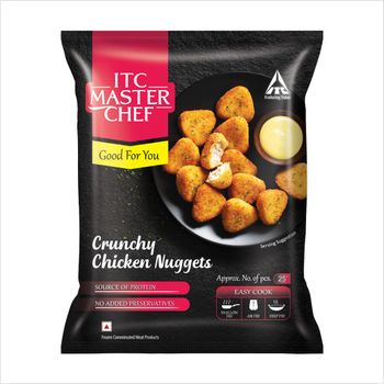 ITC Master Chef Crunchy Chicken Nuggets | Source of Protein | No Added Preservatives | 25 pieces