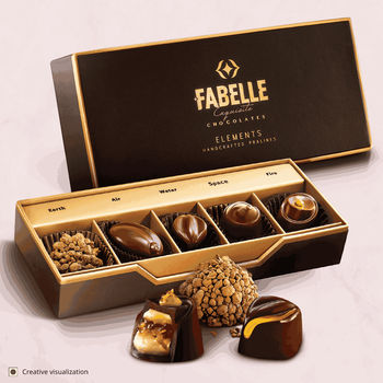 Fabelle Elements Pralines - 5 Handcrafted Dark Chocolates