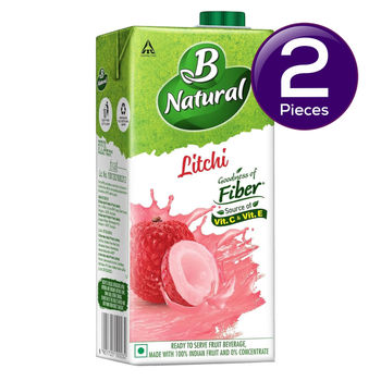 B Natural Litchi Juice Tetrapack 1 l Combo