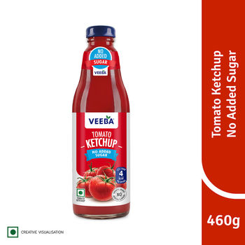 Veeba Tomato Ketchup No Added Sugar Contains Non-Caloric Sweetener No Artificial Flavours