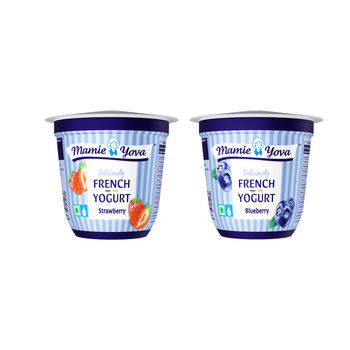 Mamie Yova Deliciously French Fruit Yogurt (Blueberry, Strawberry) Combo