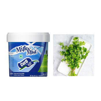 Milky Mist Set Curd Tub 1.0 Liter(1pc) & Coriander Leaves(1pc) Combo