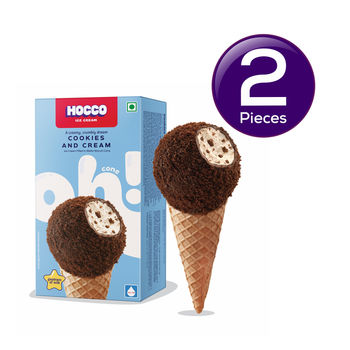 Hocco Cookies & Cream Ice Cream Cone 135 ml Combo
