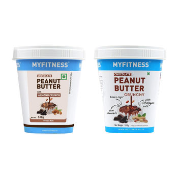 Myfitness Chocolate Peanut Butter With Almond Crunch(510gms) & Myfitness Chocolate Peanut Butter Crunchy(510gms) Combo