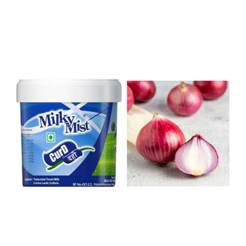 Milky Mist Set Curd Tub 1.0 Liter(1pc) & Onion(1pc) Combo