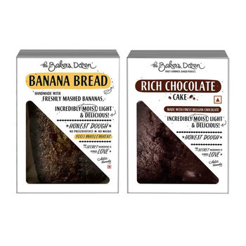 Banana Bread(200gms) & Rich Chocolate Cake(150gms) Combo