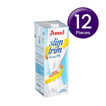 Amul Slim Trim Skimmed Milk (Tetra Pack) 1 l Combo