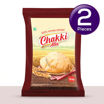 100% Whole Wheat Chakki Atta 10 kg Combo