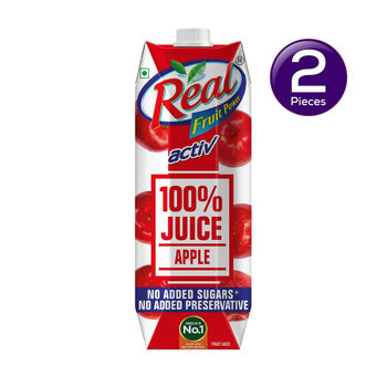 Dabur Real Activ 100% Apple Juice | Tetrapack 1 l Combo