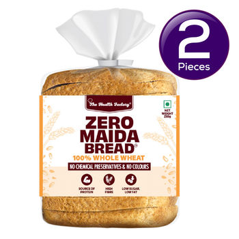 The Health Factory Zero Maida Bread - 100% Whole Wheat 250 g Combo