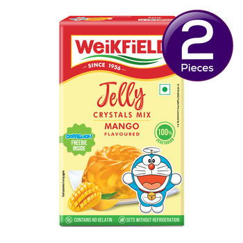 Weikfield Jelly Crystals Mango Flavour Carton 90 g Combo