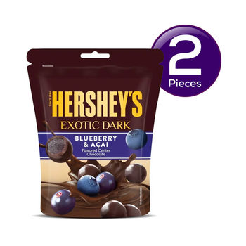 Hersheys Exotic Dark Blueberry And Acai Chocolate Share Bag 100 g Combo