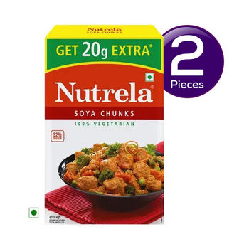 Nutrela 100% Vegetarian Soya Chunks 200 g Combo