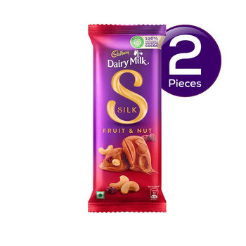 Cadbury Dairy Milk Silk Fruit and Nut Chocolate Bar Valentine's Gift Pack 137 g Combo